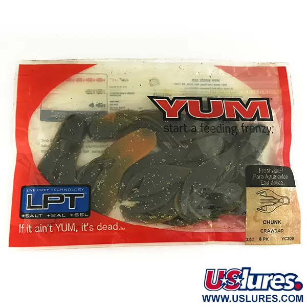 YUM Yum Chunk Vinilos, Crawdad, 9cm, Tecnología LPT, #6835