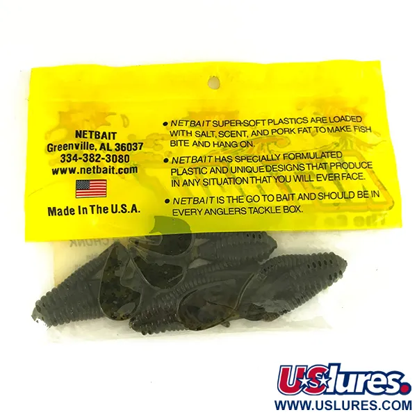 Netbait Kickin B Chunk Vinilo, Green Pumpkin, 7.5cm, Trailer jig, #6836