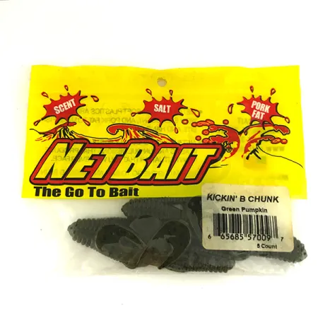 Netbait Kickin B Chunk Vinilo, Green Pumpkin, 7.5cm, Trailer jig, #6836