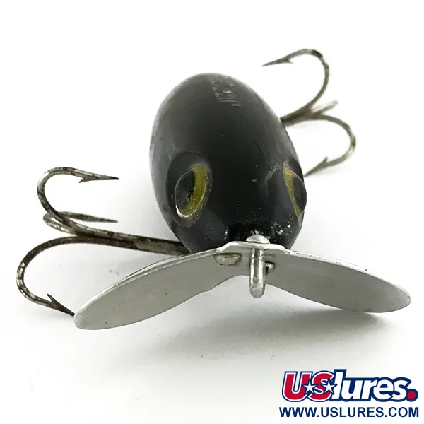 Fred Arbogast Jitterbug Señuelo Superficie, Negro, 14g, Pala Metal, #6857