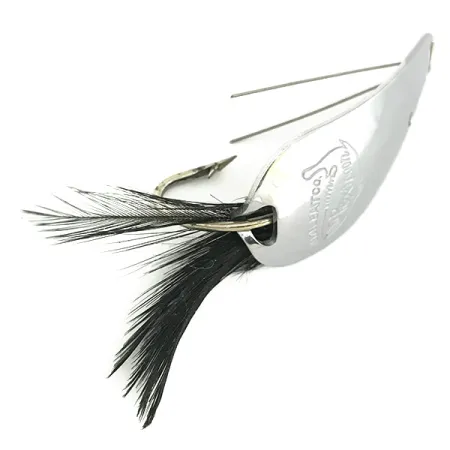 Weezel bait Rex Spoon Cucharilla, Níquel / Negro, 12,5g, #6879