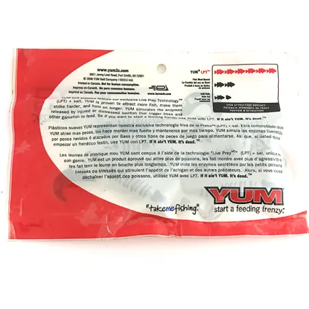 YUM soft bait 8pcs vinilo, Green Pumpkin, 10cm, LPT, #6893