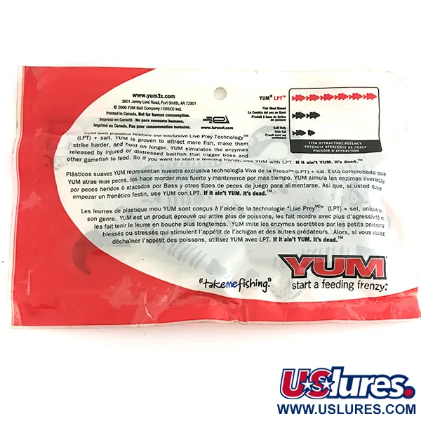 YUM soft bait 8pcs vinilo, Green Pumpkin, 10cm, LPT, #6893