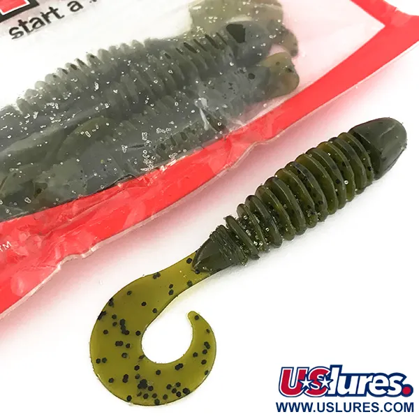 YUM soft bait 8pcs vinilo, Green Pumpkin, 10cm, LPT, #6893