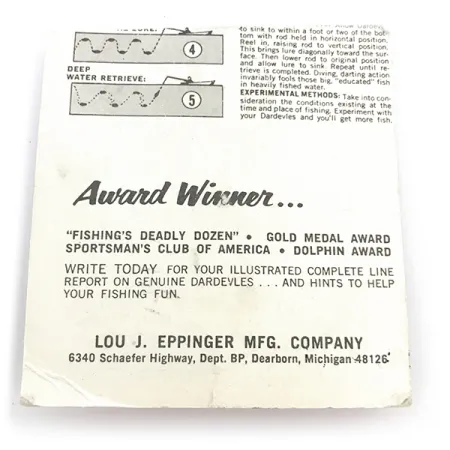 Eppinger Dardevle Midget Cucharilla, Rojo/Blanco/Níquel, 5.3g, #816