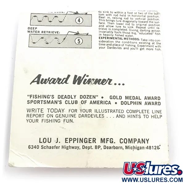 Eppinger Dardevle Midget Cucharilla, Rojo/Blanco/Níquel, 5.3g, #816