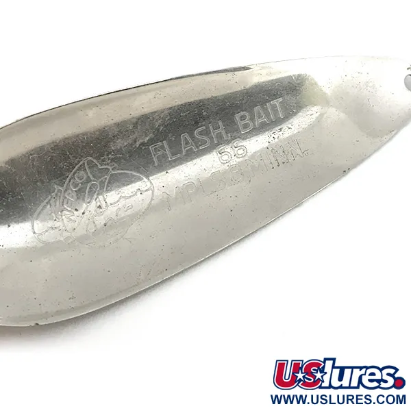 Nebco FlashBait 66 Cucharilla, Negro/Blanco/Níquel, 21g, Vintage, #6929