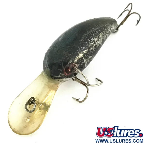 Cotton Cordell Big O Crankbait, Black/Silver/Gold, 10g, Flotante, #6944