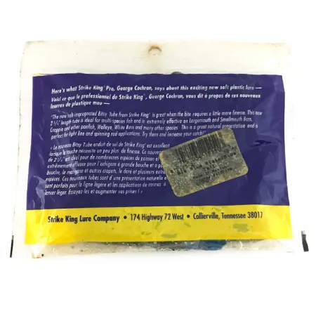 Strike King Bitsy Tube Señuelos blandos, Blue Flake, 7cm, Finesse, #6953