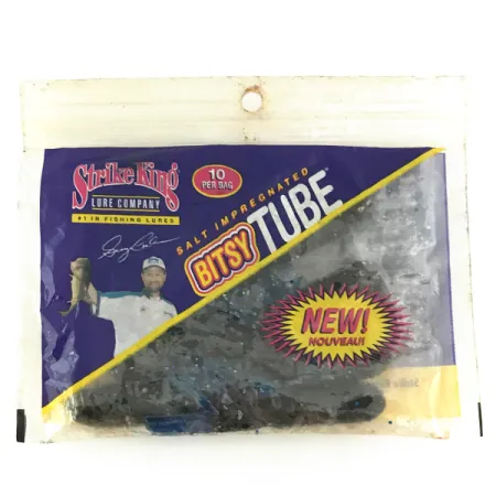 Strike King Bitsy Tube Señuelos blandos, Blue Flake, 7cm, Finesse, #6953