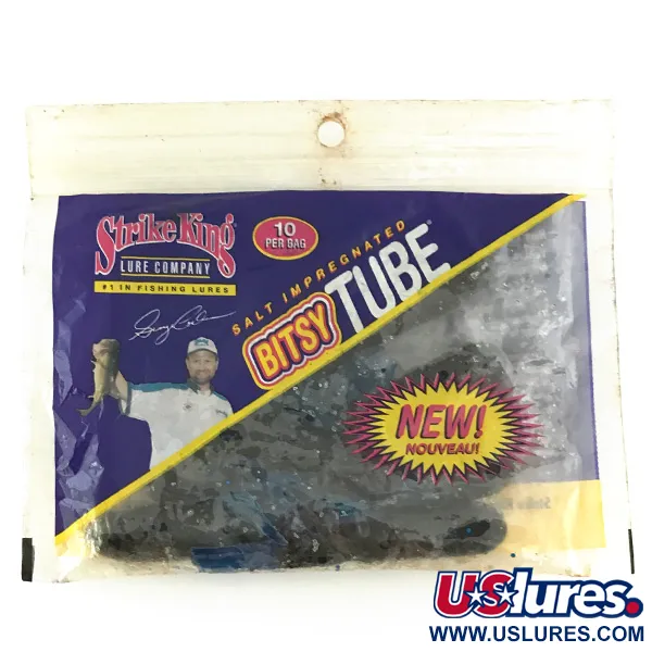 Strike King Bitsy Tube Señuelos blandos, Blue Flake, 7cm, Finesse, #6953