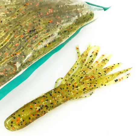 Bass Pro Shops Tournament Series Tube, Green Pumpkin / Red, 8,9cm, #6955