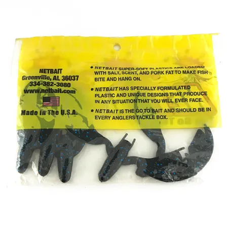 NetBait Chunk Sr Vinilo, Black Blue, 7,5cm, Trailer Jig, #6956