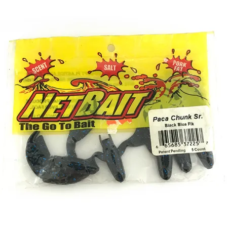 NetBait Chunk Sr Vinilo, Black Blue, 7,5cm, Trailer Jig, #6956