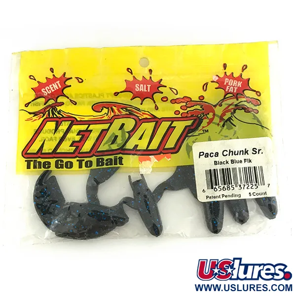 NetBait Chunk Sr Vinilo, Black Blue, 7,5cm, Trailer Jig, #6956