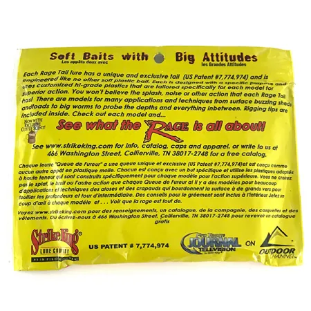Strike King Rage Tail Vinilo, Hard Candy, 10cm, Aroma café, #6958