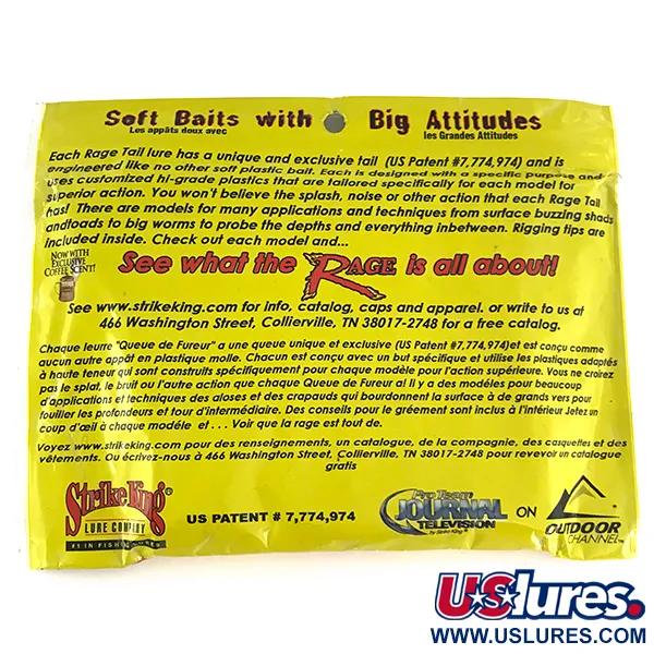 Strike King Rage Tail Vinilo, Hard Candy, 10cm, Aroma café, #6958