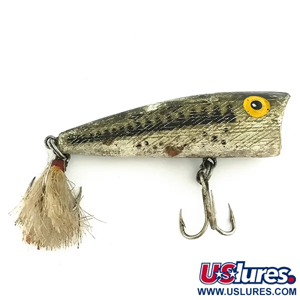 Rebel POP-R Popper, Negro Plata, 7g, Potera con Pluma, #6961