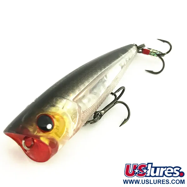 Yo-Zuri 3DB Popper, Charcoal/Clear, 10g, Acabado 3D Prism, #6967