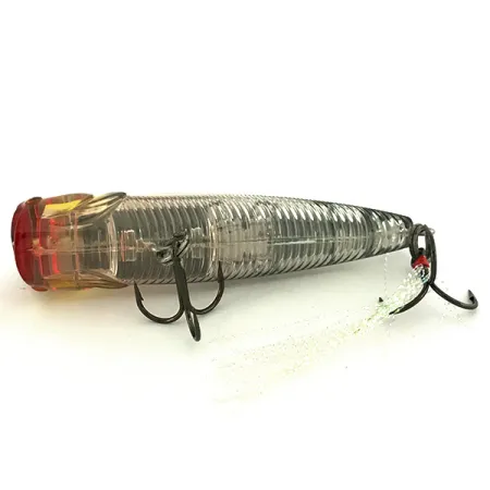 Yo-Zuri 3DB Popper, Charcoal/Clear, 10g, Acabado 3D Prism, #6967