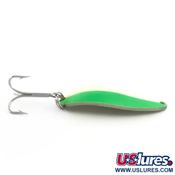 Cucharilla Seneca Little Cleo (Hula Girl) Glow, Blanco/Verde/Níquel, 18g, #6969