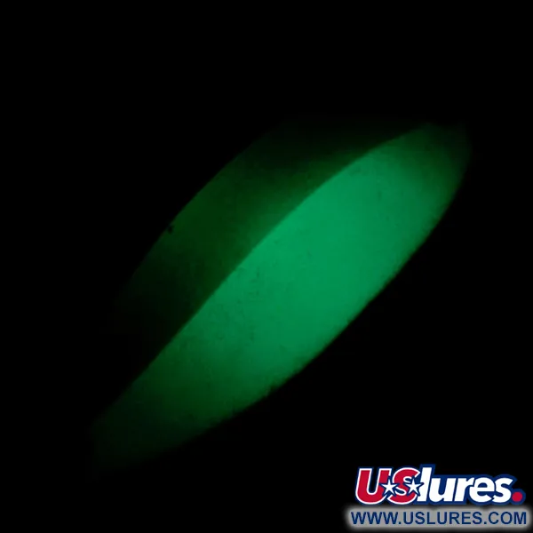 Cucharilla Seneca Little Cleo (Hula Girl) Glow, Blanco/Verde/Níquel, 18g, #6969