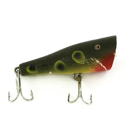 Creek Chub Plunker Popper de Superficie, Frog, 5.5g, Vintage, #7011