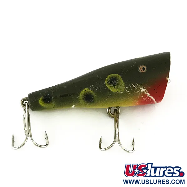 Creek Chub Plunker Popper de Superficie, Frog, 5.5g, Vintage, #7011