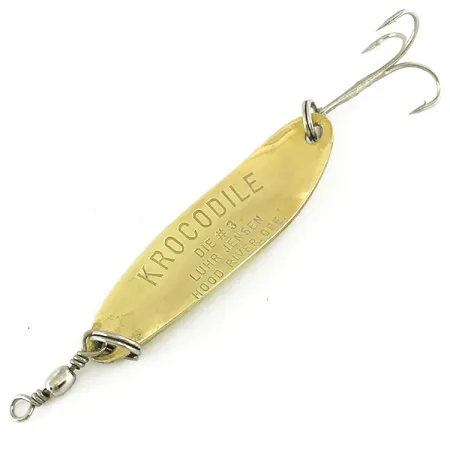 Luhr Jensen Krocodile Die #3 Cucharilla, Oro martillado, 10g, #7029