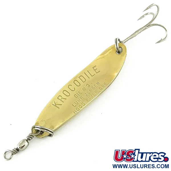 Luhr Jensen Krocodile Die #3 Cucharilla, Oro martillado, 10g, #7029