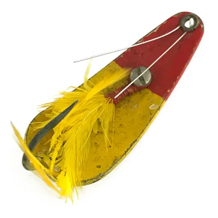 Weezel bait Rex Spoon Cucharilla, Amarillo / Rojo, 12.5g, Antihierba, #7070