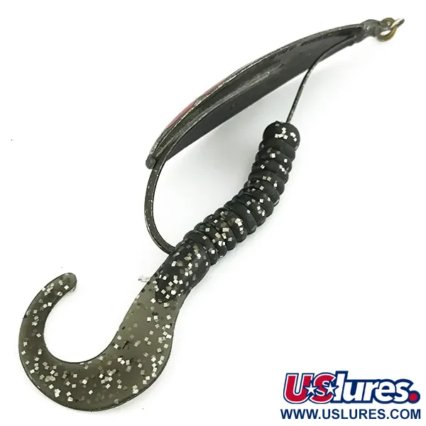 Weedless Johnson Silver Minnow Cucharilla, Negro / Rojo, 14g, #7071