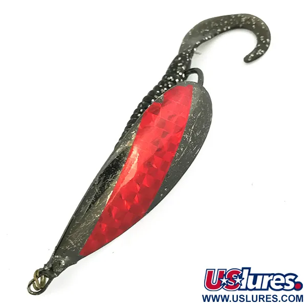 Weedless Johnson Silver Minnow Cucharilla, Negro / Rojo, 14g, #7071
