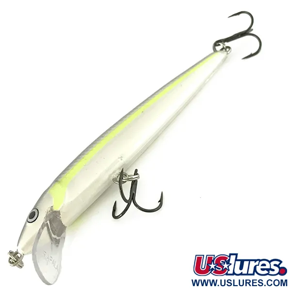 RAPALA HUSKY JERK Holo Señuelo, Plateado-Amarillo, 10g, Suspending, #7079