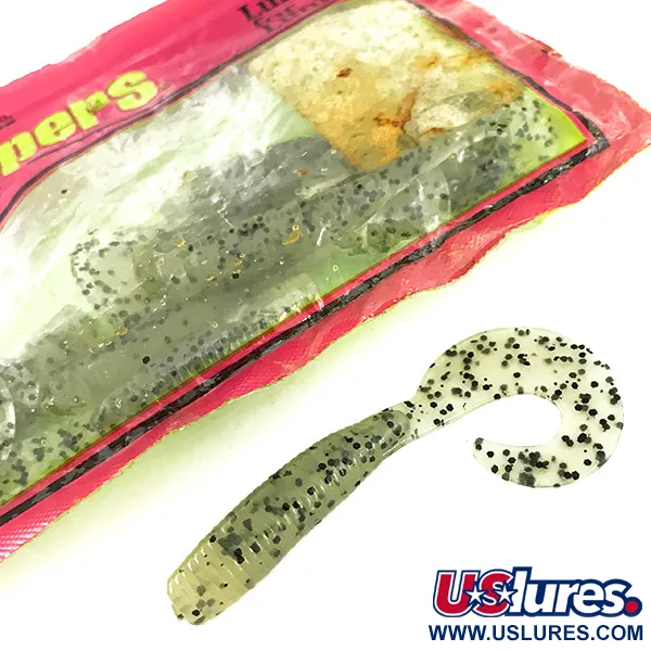 Chompers Single Tail Grub 8pcs Vinilo, Chartreuse Pepper, #7088