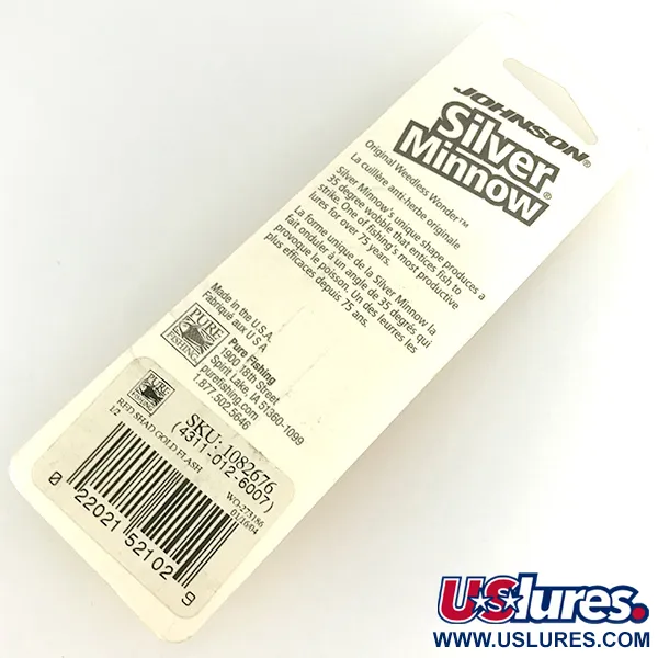 Johnson Silver Minnow Cucharilla Antialgas, Red Shad Flash, 14g, #1082676