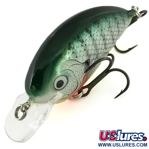 Bagley Pro Sunny B Squarebill Crankbait, Verde Plata, 8,5g, Balsa, #7107
