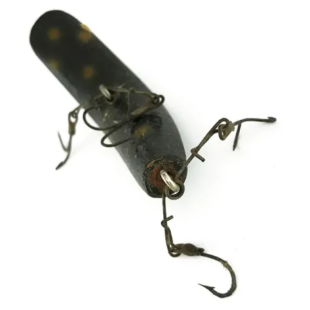 Helin FlatFish Señuelo Madera, Negro-Amarillo, 10g, Spreader-Bar, #7127