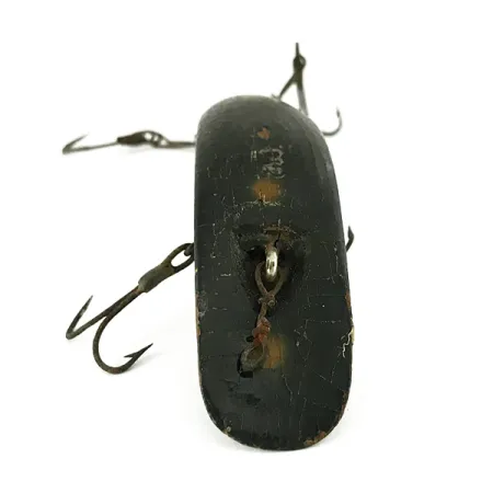 Helin FlatFish Señuelo Madera, Negro-Amarillo, 10g, Spreader-Bar, #7127