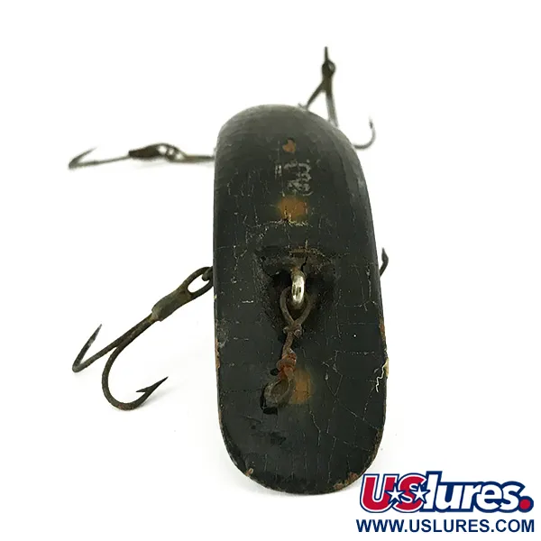 Helin FlatFish Señuelo Madera, Negro-Amarillo, 10g, Spreader-Bar, #7127