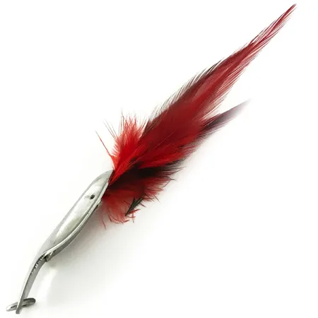 Pflueger Weedless Chum Cucharilla, Níquel / Rojo, 14g, Antialga, #7150