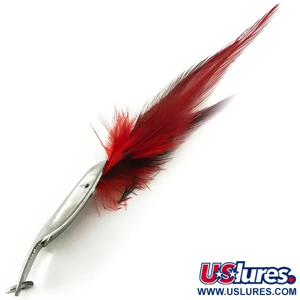 Pflueger Weedless Chum Cucharilla, Níquel / Rojo, 14g, Antialga, #7150