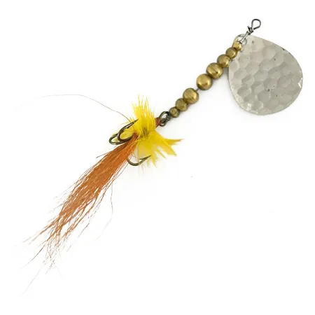 Renosky Lures Swiss Swing Hammered Spoon Cucharilla, Níquel martillado, 7g, Triple plumas, #7151