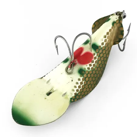 Buck Perry Spoonplug, Blanco/Verde/Rojo, 21g, Estructura, #7152