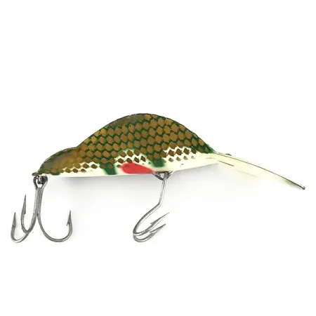 Buck Perry Spoonplug, Blanco/Verde/Rojo, 21g, Estructura, #7152