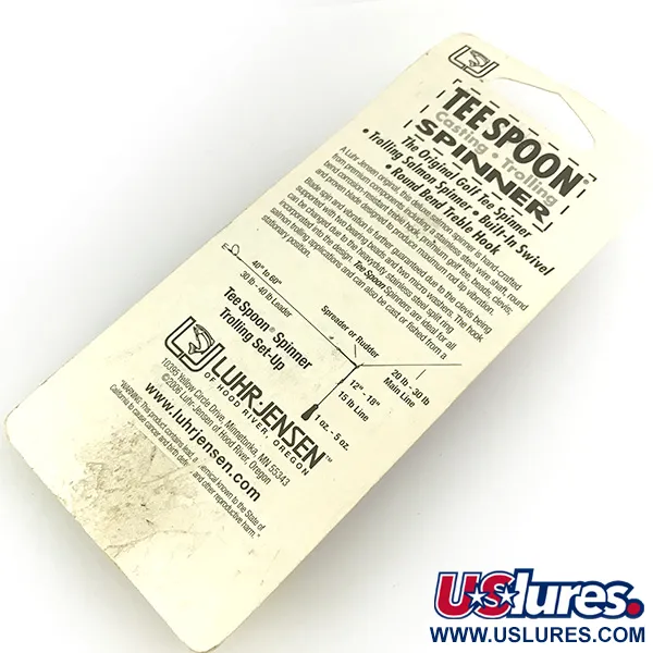 Luhr Jensen Tee Spoon 4 Cucharilla, Níquel, 10g, Diseño Golf Tee, #7154