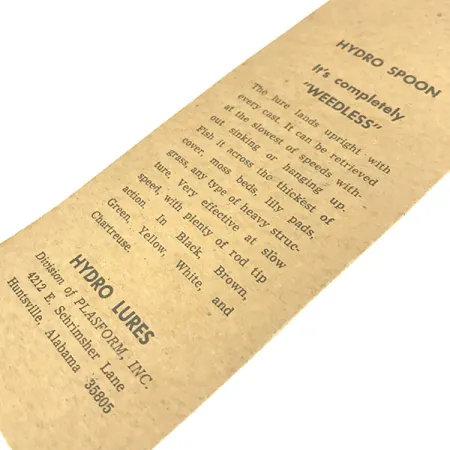 Hydro Lures Weedless Hydro Spoon, 11g Gris / Marrón, Cucharilla Antihierbas #7157