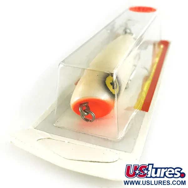 Luhr Jensen P.J.POP, Pearl / Red, 17g, Señuelo popper de madera #7158