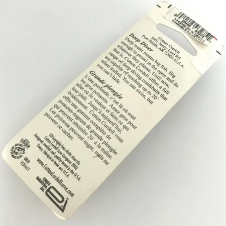 Cotton Cordell Grappler Shad Señuelo, Dorado, 7g, Profundo #7255