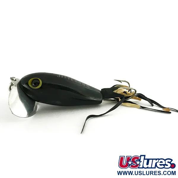 Fred Arbogast Jitterbug Weedless, Negro, 8.5g, anti-enganche, #7275